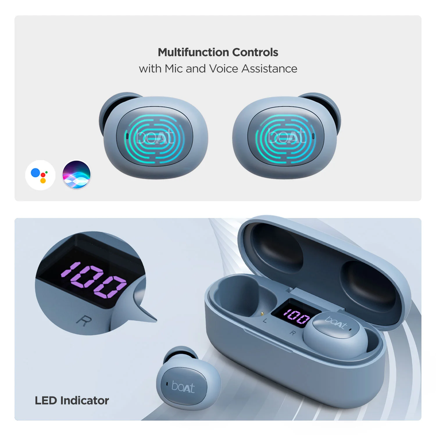 boAt Airdopes 121 v2 | In-Ear Earbuds v2 with 8mm driver, LED Case Battery Indicator, 380mAh Pocket Friendly Charging Case - Image 10