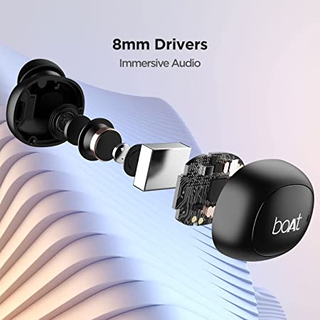 boAt Airdopes 121 v2 | In-Ear Earbuds v2 with 8mm driver, LED Case Battery Indicator, 380mAh Pocket Friendly Charging Case - Image 8