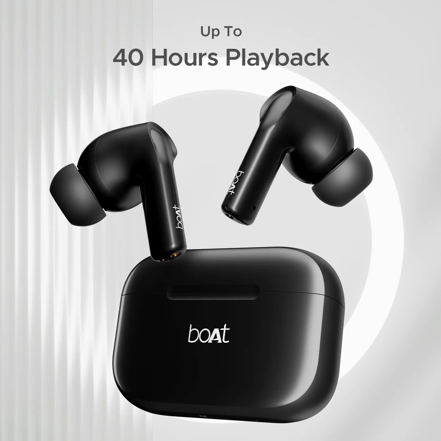 boAt Airdopes 161 | Wireless Earbuds with Massive Playback of upto 40 Hours, IPX5 Water & Sweat Resistance, IWP Technology, Type C Interface - Image 6
