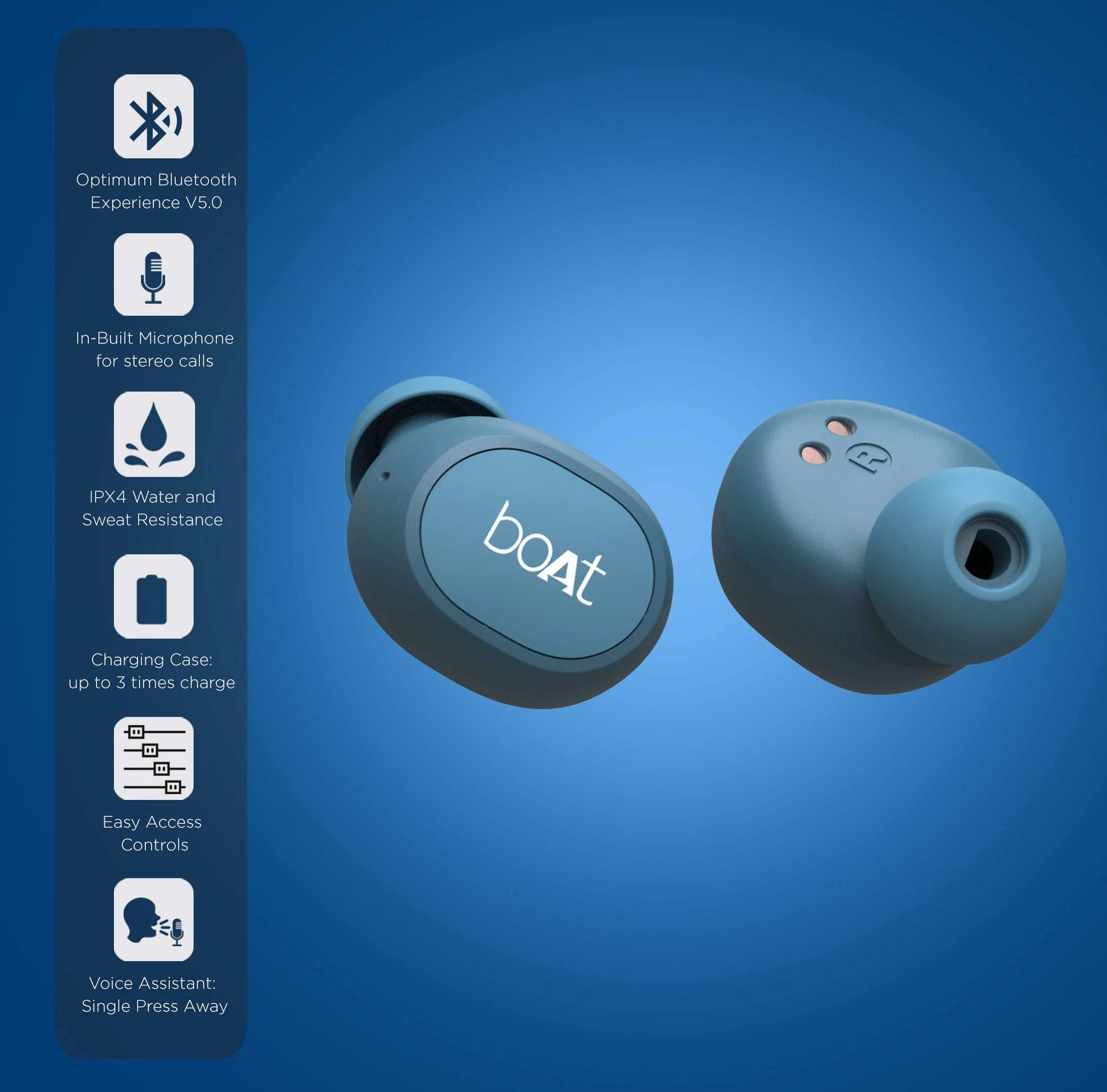 boAt Airdopes 173 | Wireless Earbuds with Powerful 6mm drivers, Nonstop Music Up to 13 hours, Type-C Interface - Image 6