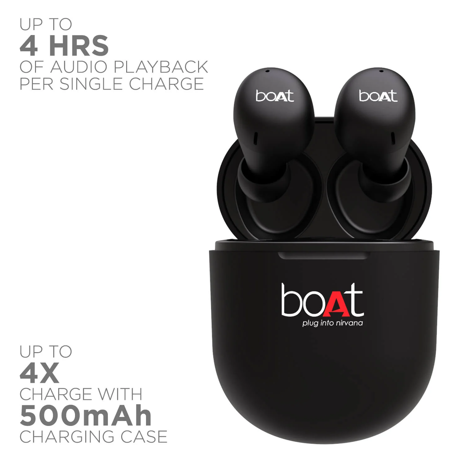 boAt Airdopes 383 | Wireless Earbuds with 7mm Rhythmic Dynamic Drivers, Up to 20 hours Playback, 500mAh Charging Case - Image 4
