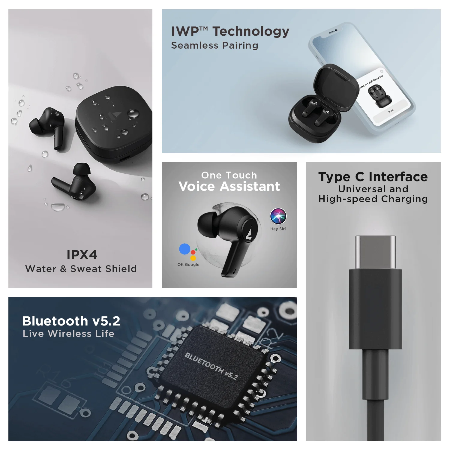 boAt Airdopes 411 ANC | Noise-Cancelling Earbuds with 10mm Drivers, ASAP™ Charge Technology, Up to 25dB ANC, ENx™ Technology, 17.5 Hours Playback - Image 12