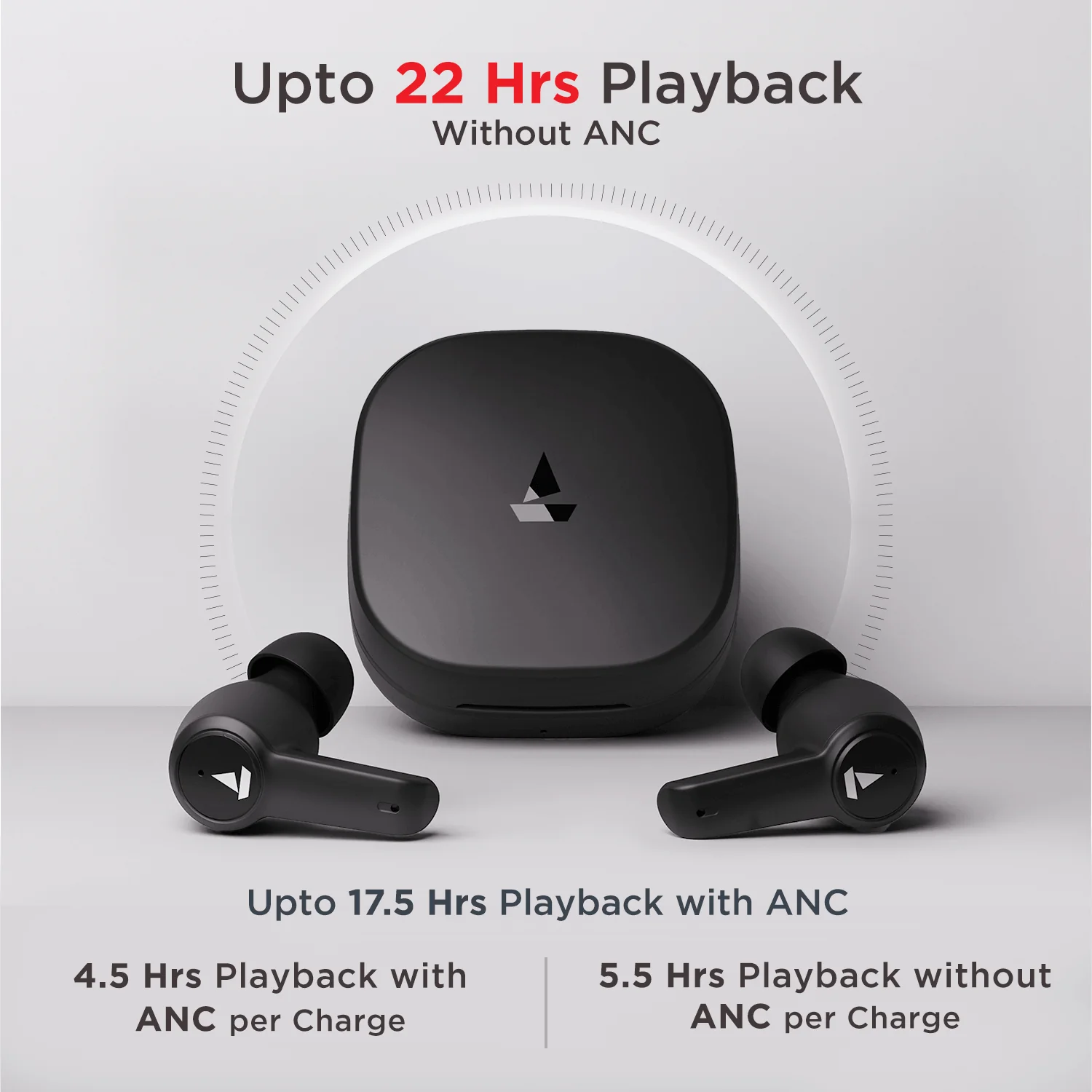 boAt Airdopes 411 ANC | Noise-Cancelling Earbuds with 10mm Drivers, ASAP™ Charge Technology, Up to 25dB ANC, ENx™ Technology, 17.5 Hours Playback - Image 8