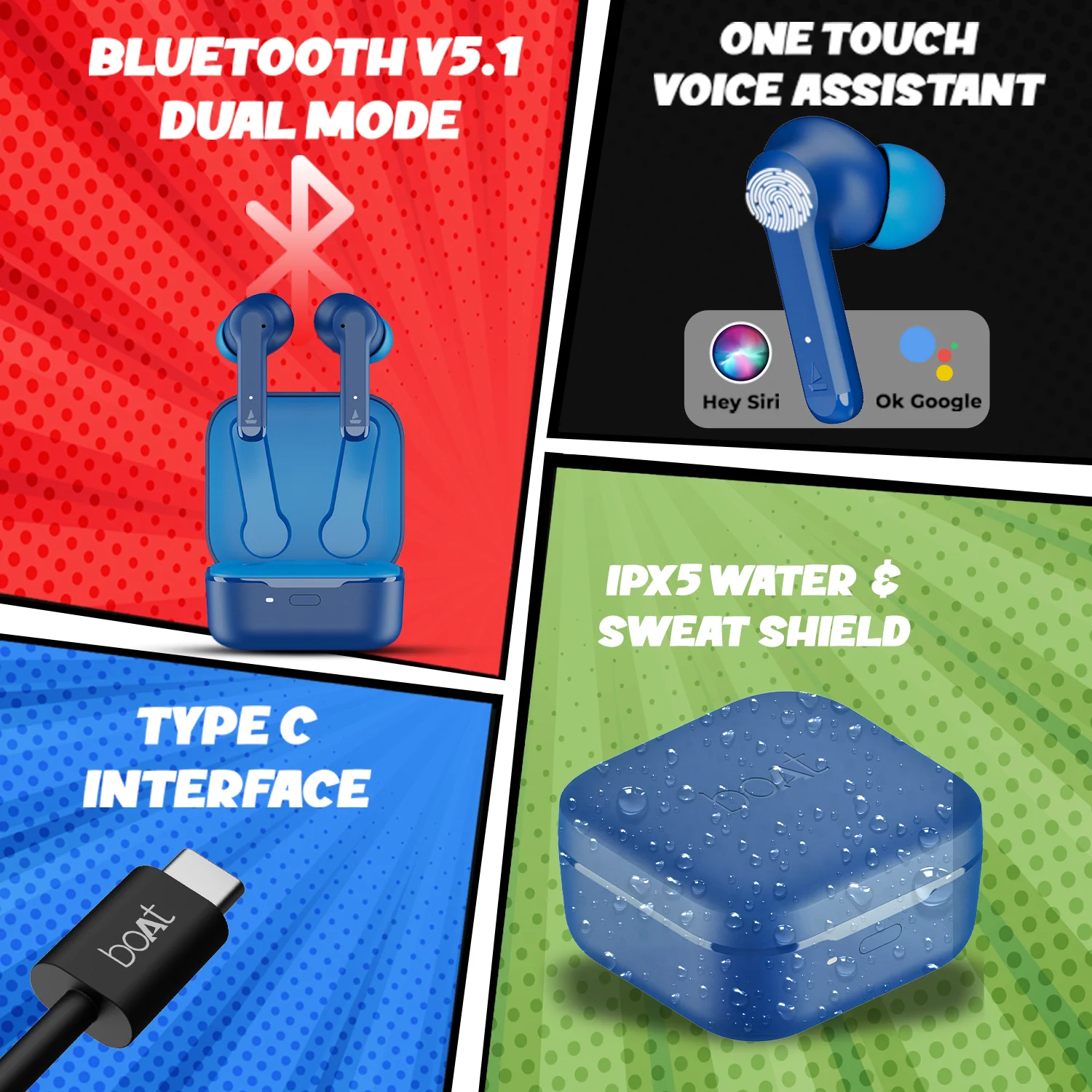 boAt Airdopes 458 | Wireless Earbuds with 30 Hours Playback, BEAST™ Mode, ENx™ Technology, ASAP™ Charge - Image 10