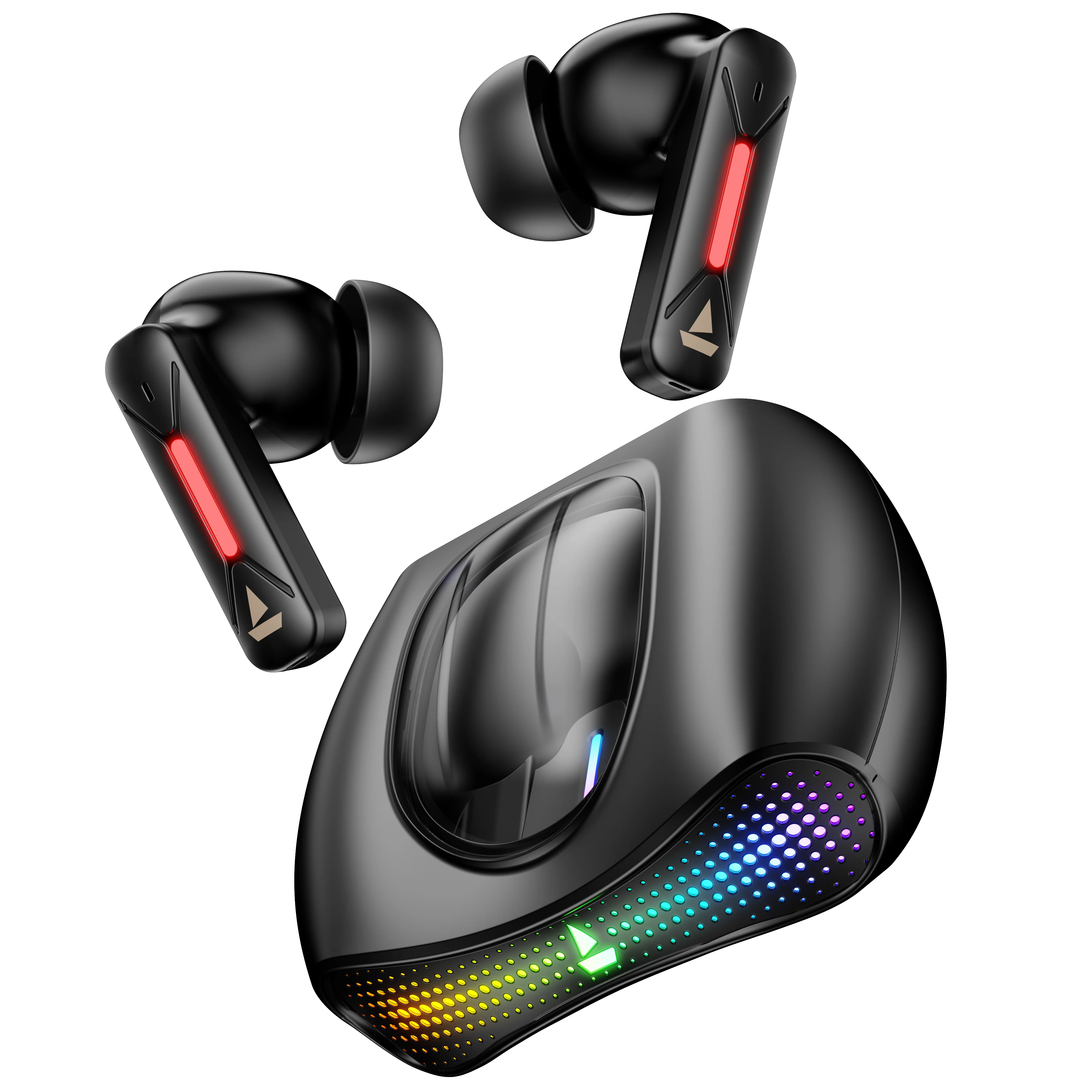 boAt Airdopes Drift | Wireless Earbdus Gaming Earbuds with 2x6mm Dual Drivers, Quad Mics with ENx™ and IWP™ Technology, LED Lights on Charging Case