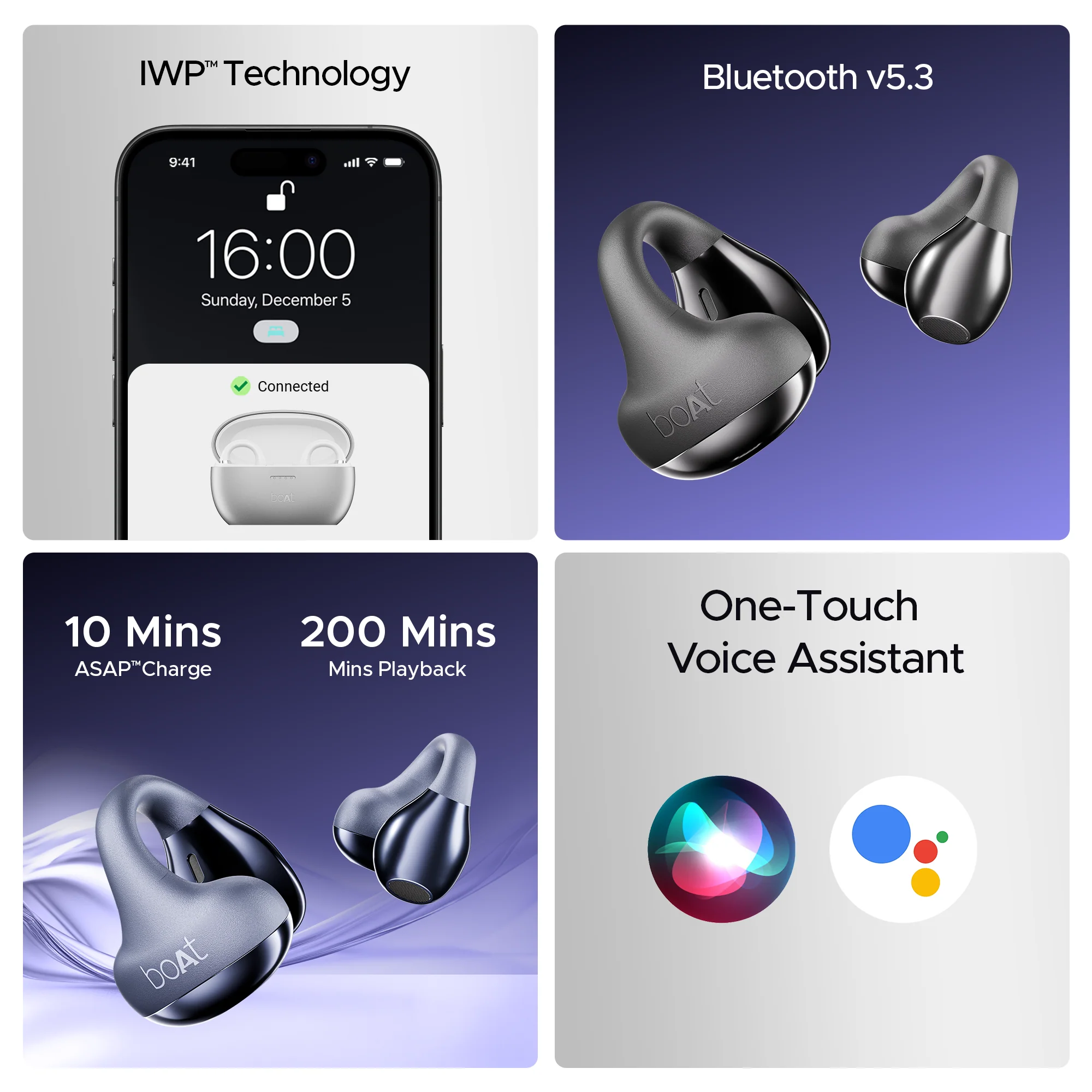 boAt Airdopes Loop | Wireless Earbuds with 50 Hours Playback, ENx™ Tech, BT v5.3, BEAST™ Mode, ASAP™ Charge - Image 11