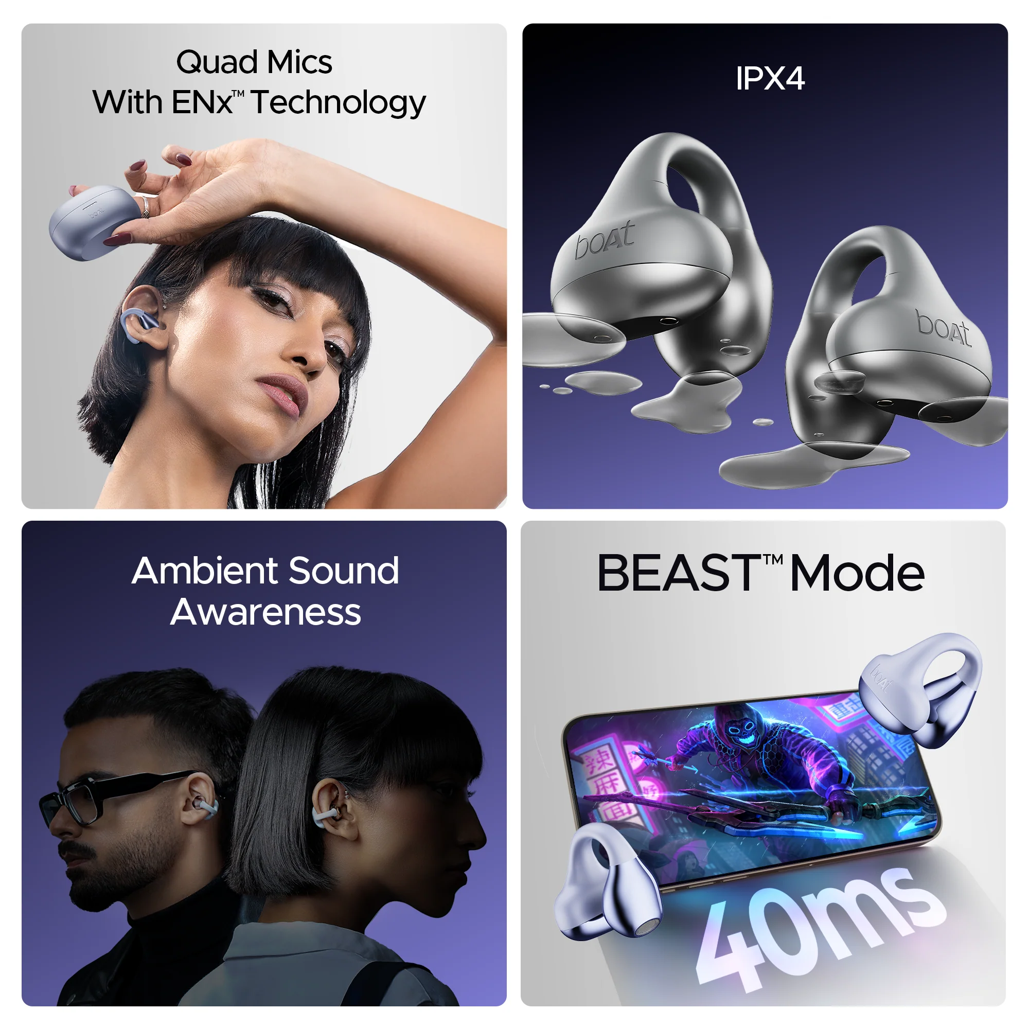 boAt Airdopes Loop | Wireless Earbuds with 50 Hours Playback, ENx™ Tech, BT v5.3, BEAST™ Mode, ASAP™ Charge - Image 26