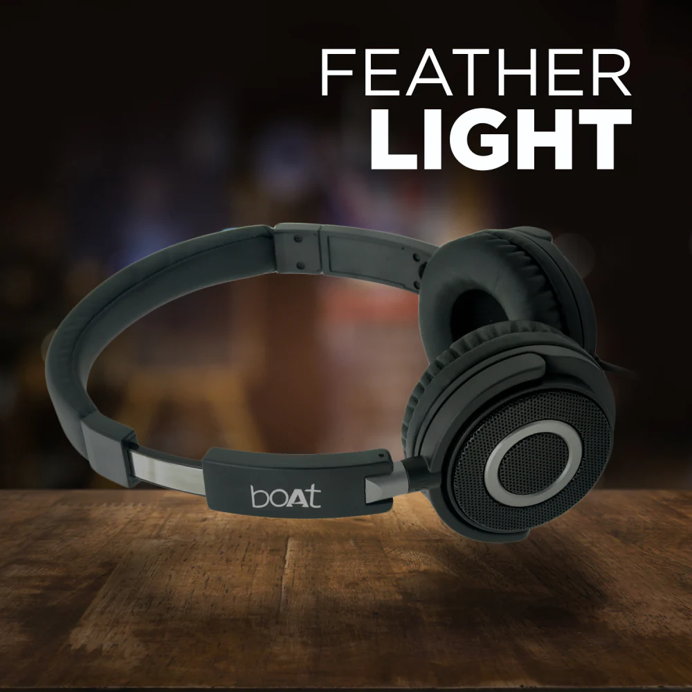 Bassheads 910 | Wired Headphone with 40mm Dynamic Drivers, Comfortable & Foldable Cups, In-line microphone - Image 3