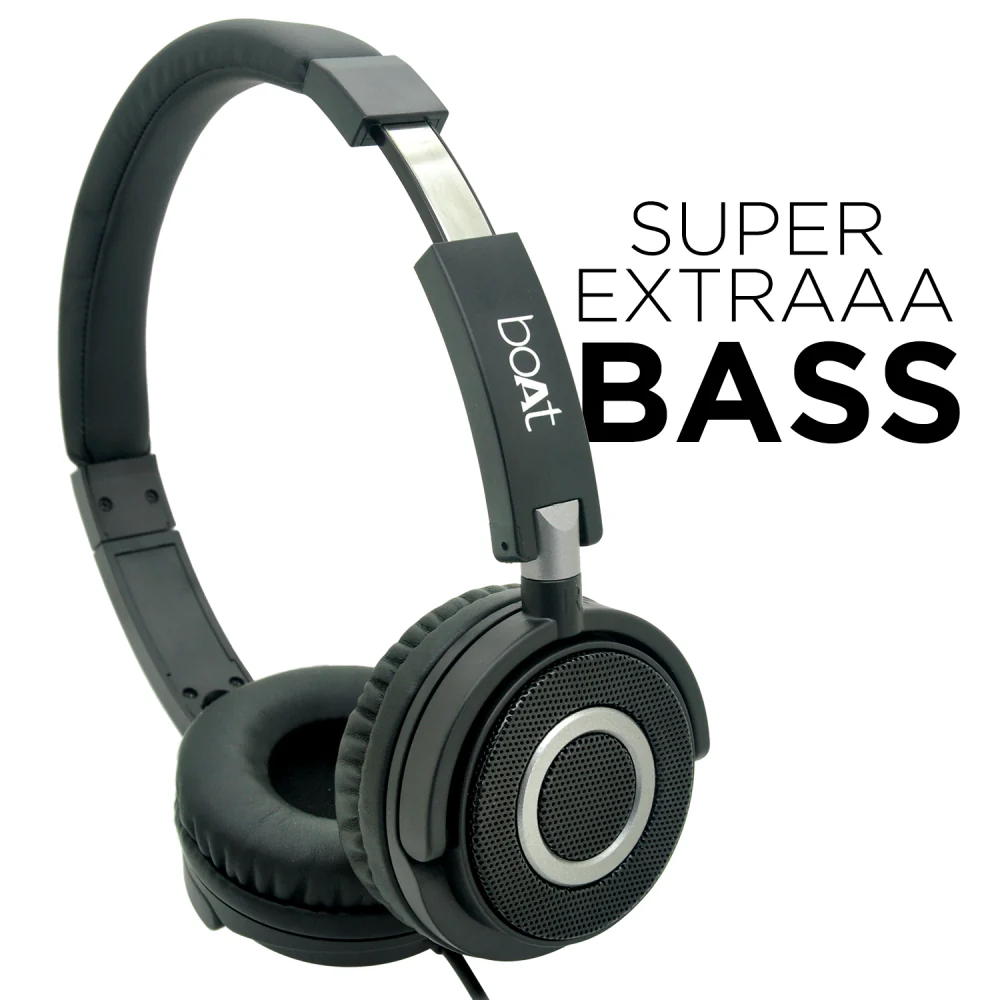 Bassheads 910 | Wired Headphone with 40mm Dynamic Drivers, Comfortable & Foldable Cups, In-line microphone - Image 4