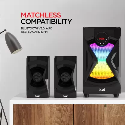Blitz 1500 | 50W Bluetooth Wired Speaker with 5 Entertainment EQ Modes, RGB Led, 2.1 Channel, BT, Aux,USB, FM - Image 4