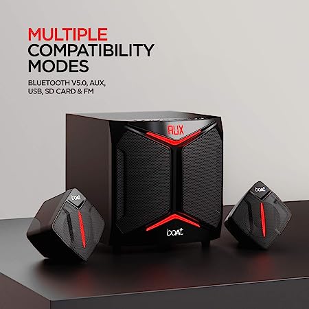 BLITZ 2000 | 2.1 Channel Wired Speaker with 100W RMS Sound Output, Dynamic RGB LEDs, 5 Entertainment EQ Modes - Image 3