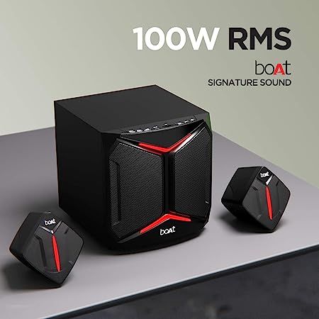 BLITZ 2000 | 2.1 Channel Wired Speaker with 100W RMS Sound Output, Dynamic RGB LEDs, 5 Entertainment EQ Modes - Image 5