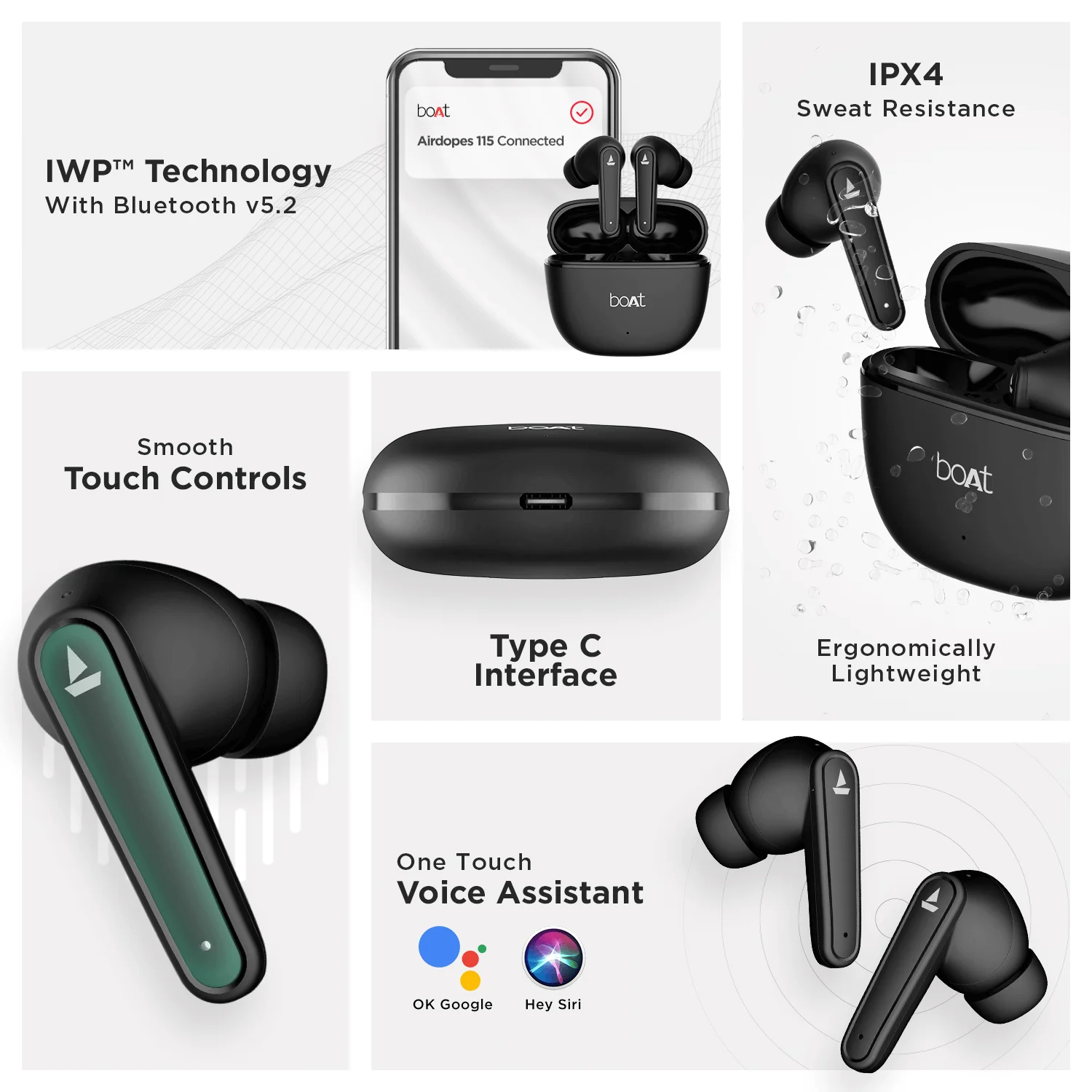 boAt Airdopes 113 | True Wireless Gaming Earbuds with Powerful 13mm Drivers, Beast™ Mode for Gaming, ENx™ Technology, Upto 24 hours of Continuous Playback - Image 13