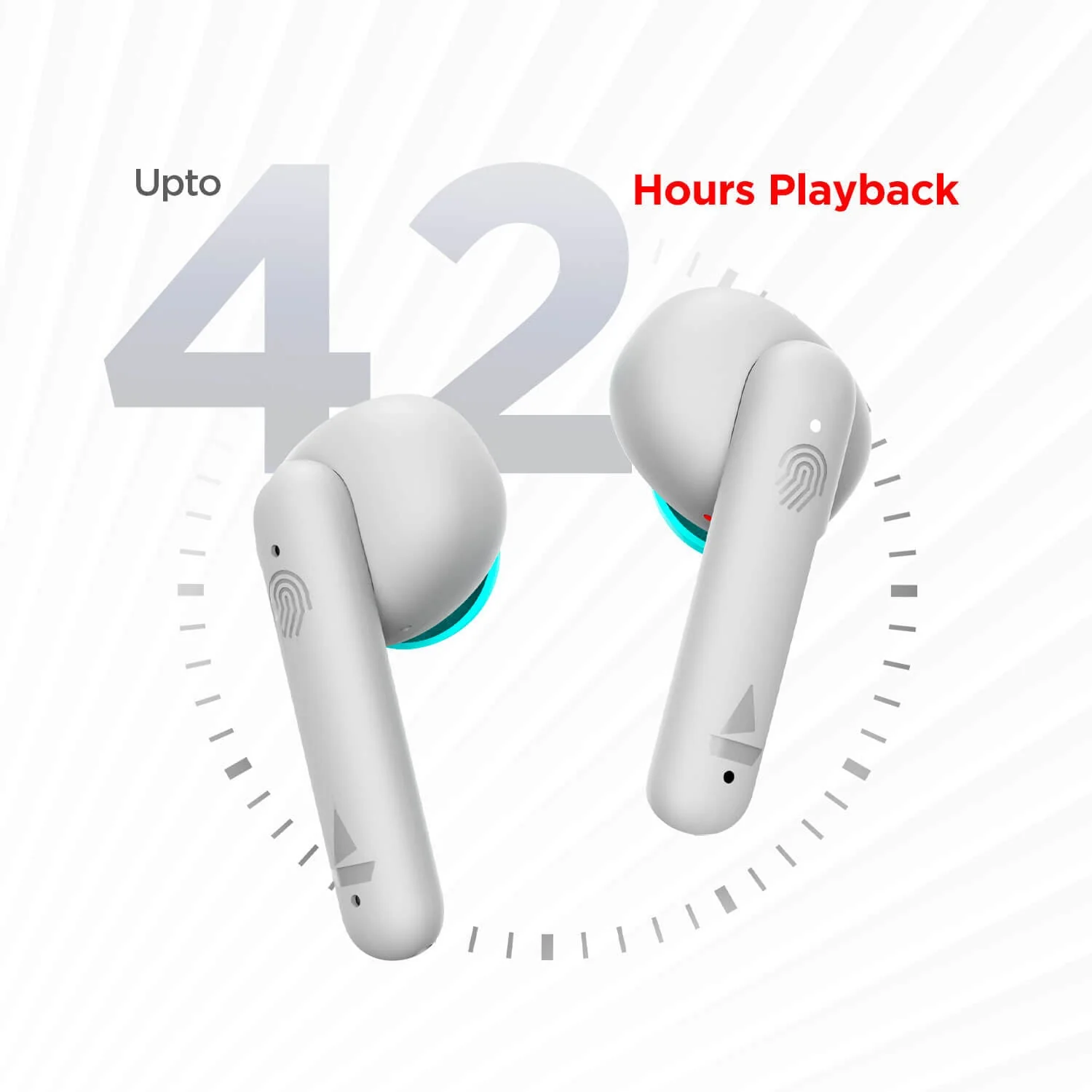 boAt Airdopes 148 | Wireless Earbuds with 8mm Drivers, IWP & ENxTM Technology, ASAP Fast Charge, Upto 42 hours Playback, IPX4 Sweat & Water Resistance - Image 6