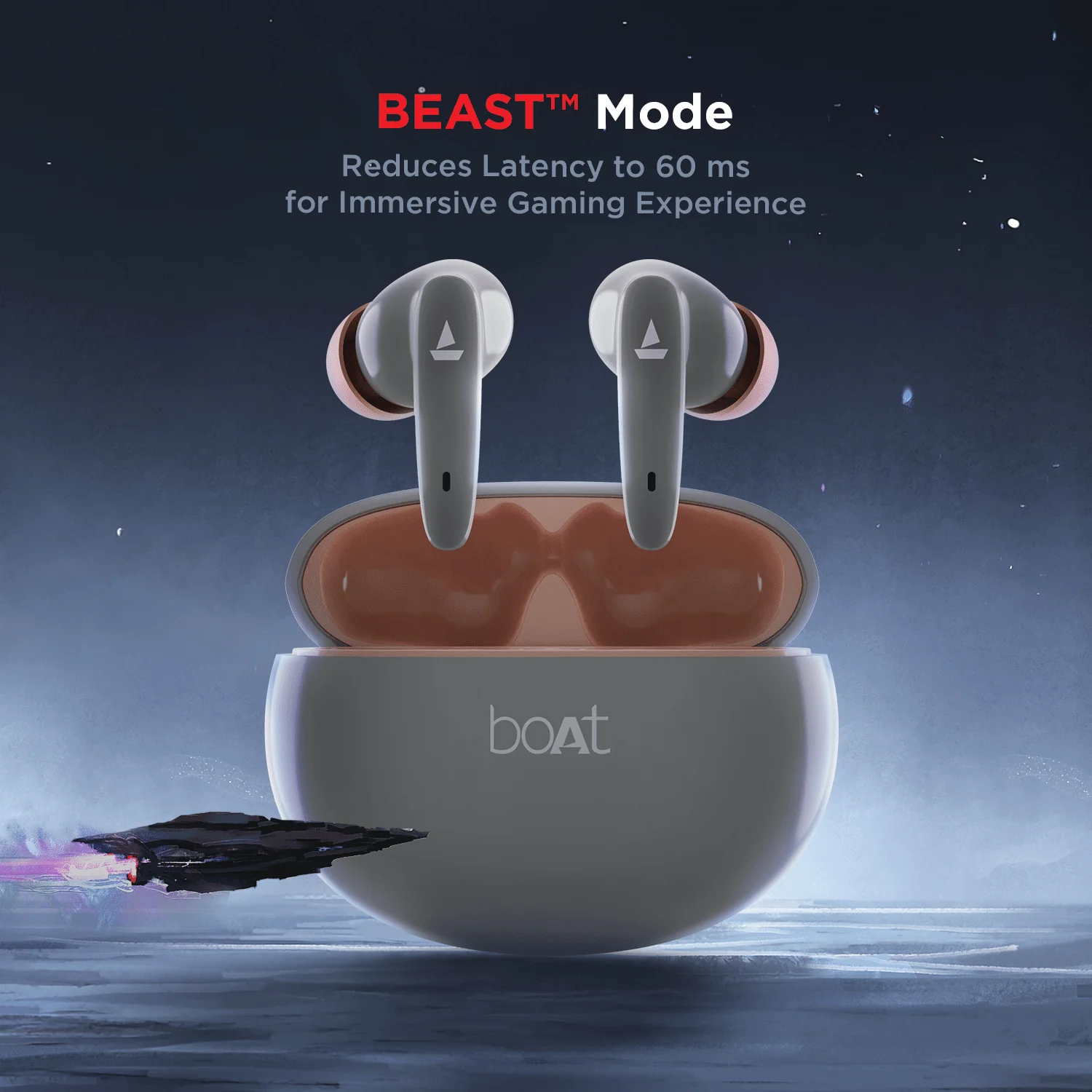 boAt Airdopes 183 | Wireless Bluetooth Earbuds with 10mm Driver, Upto 90 Minutes Playback in 10 Minutes Charge, ASAP Charge Technology, BEAST™ mode - Image 10