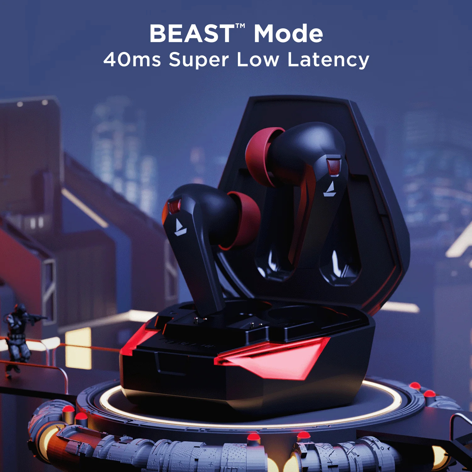 boAt Airdopes 192 | Gaming Earbuds with 13mm Drivers, BEAST™ Mode, ENx™ Technology, LED lights, 30 hours of nonstop playback - Image 3