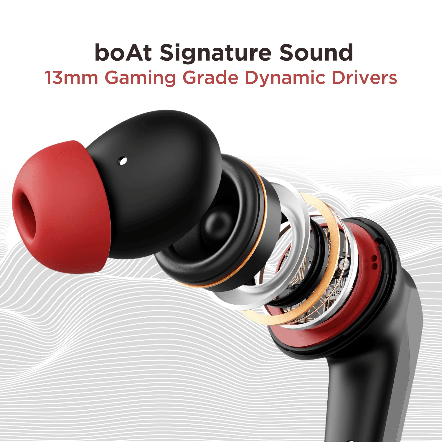 boAt Airdopes 192 | Gaming Earbuds with 13mm Drivers, BEAST™ Mode, ENx™ Technology, LED lights, 30 hours of nonstop playback - Image 6