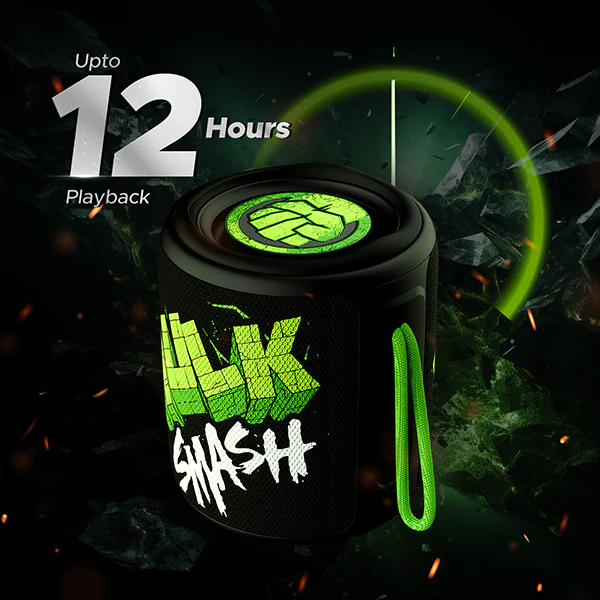 boAt Stone 352 Hulk Edition | Portable Speaker with 10W RMS Stereo Sound, 12 Hours Playback, TWS Technology, 2200mAh battery - Image 4