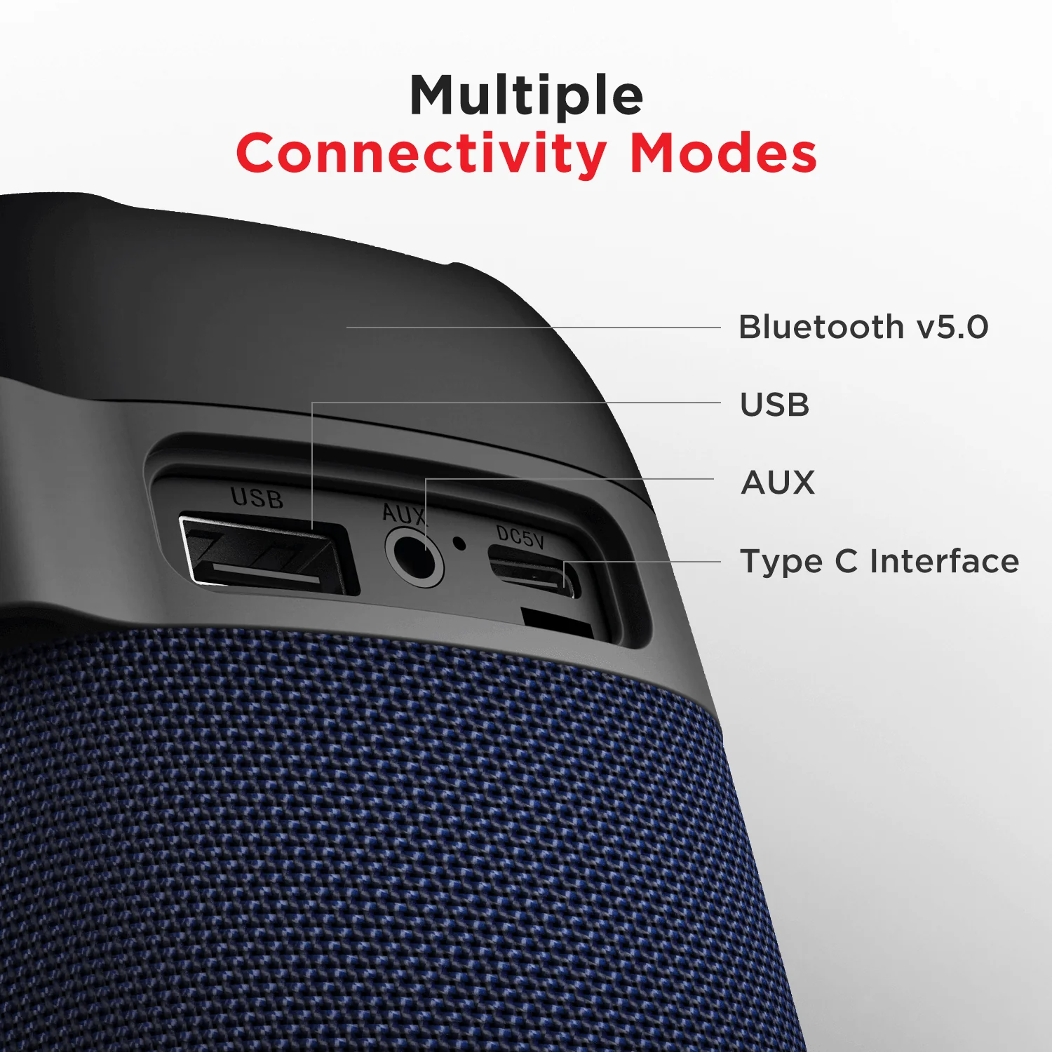 Stone 500 | Portable Bluetooth Speaker with 10W RMS Stereo Sound, RGB Lights, Bluetooth v5.0, AUX, USB & FM mode - Image 14