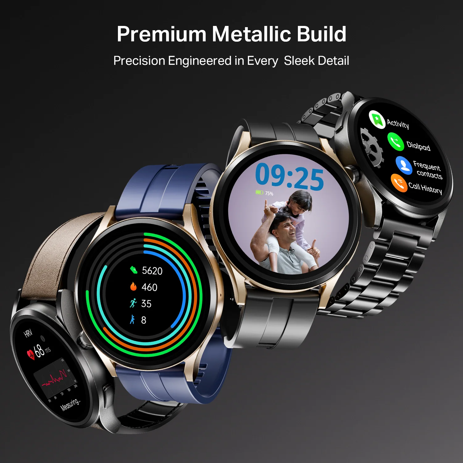 boAt Chrome Horizon | Smartwatch with 1.51" AMOLED Display, Premium Metal Built, VO2 Max, Video Watch Face, Functional Crown - Image 6