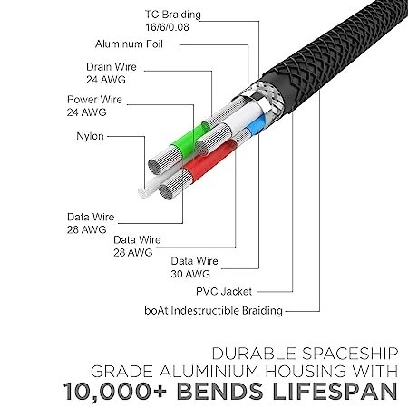 boAt LTG 600 Apple Certified Lightning Cable 1.2 Meter | Premium Fast Charging Cable for Apple devices - Image 4