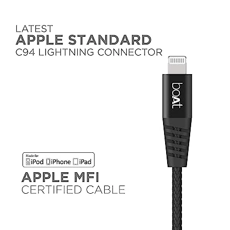 boAt LTG 600 Apple Certified Lightning Cable 1.2 Meter | Premium Fast Charging Cable for Apple devices - Image 5