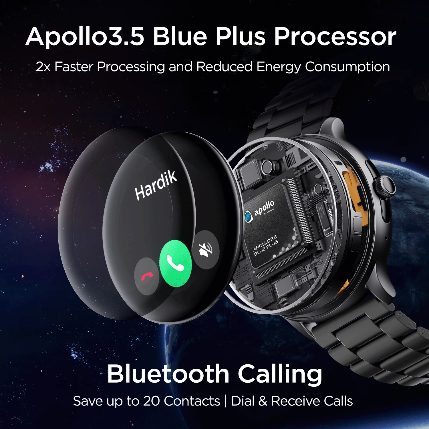 boAt Lunar Call Pro | Round Dial Smart Watch with 1.39" (3.53 cms) Big AMOLED Display, SensAi, Watch Face Studio, Bluetooth Calling, 700+ Active Modes, Apollo3.5 Blue Plus Processor - Image 15