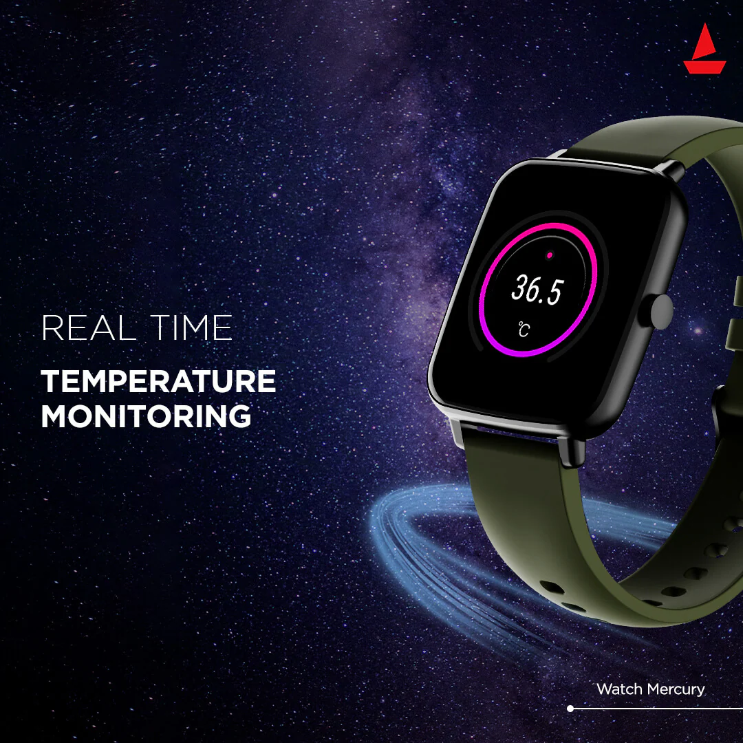 boAt Watch Mercury | Premium Smart Watch with Alexa Built-in, 1.69" (4.29 cm) Inch Big Square Display,15 Watch Faces - Image 5