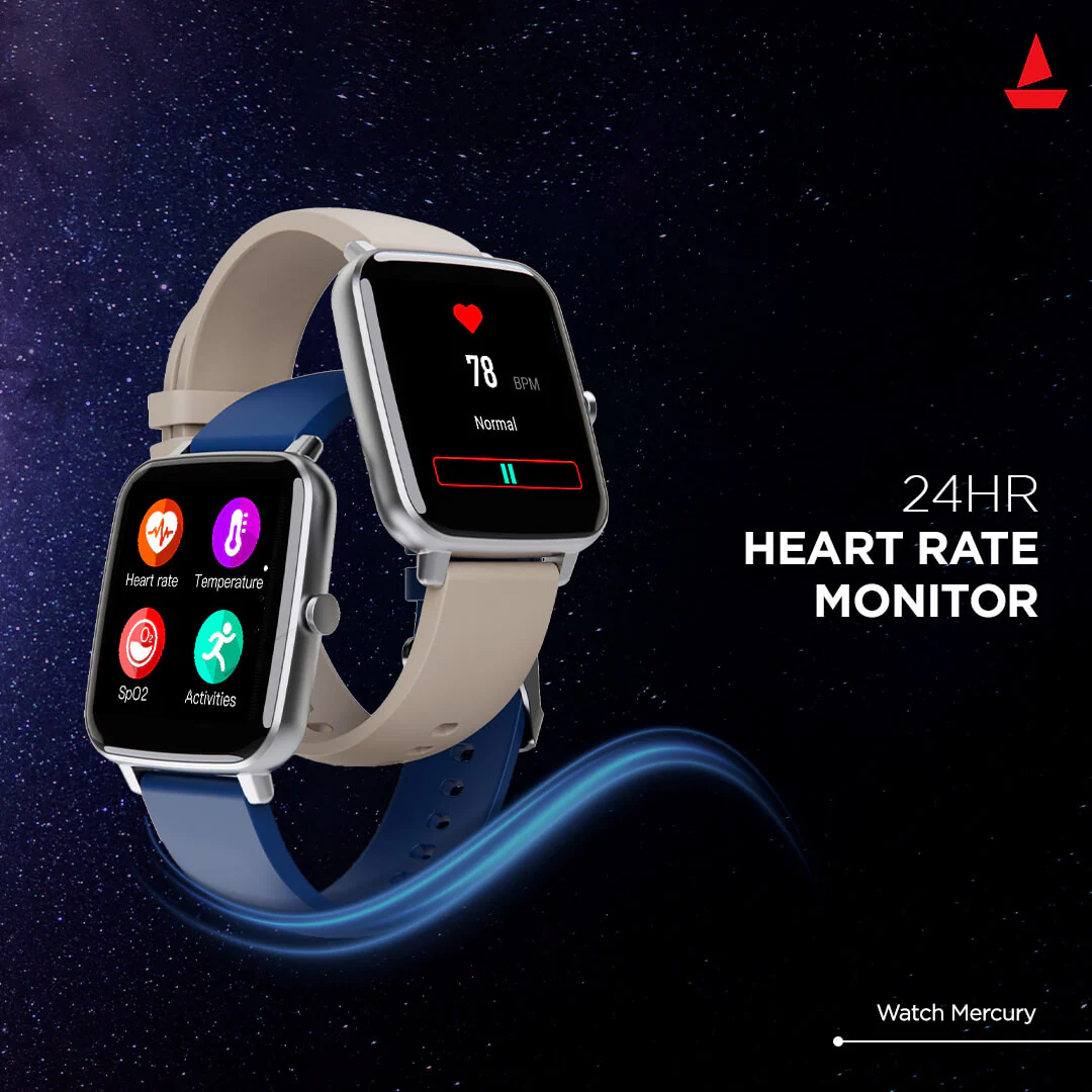 boAt Watch Mercury | Premium Smart Watch with Alexa Built-in, 1.69" (4.29 cm) Inch Big Square Display,15 Watch Faces - Image 7