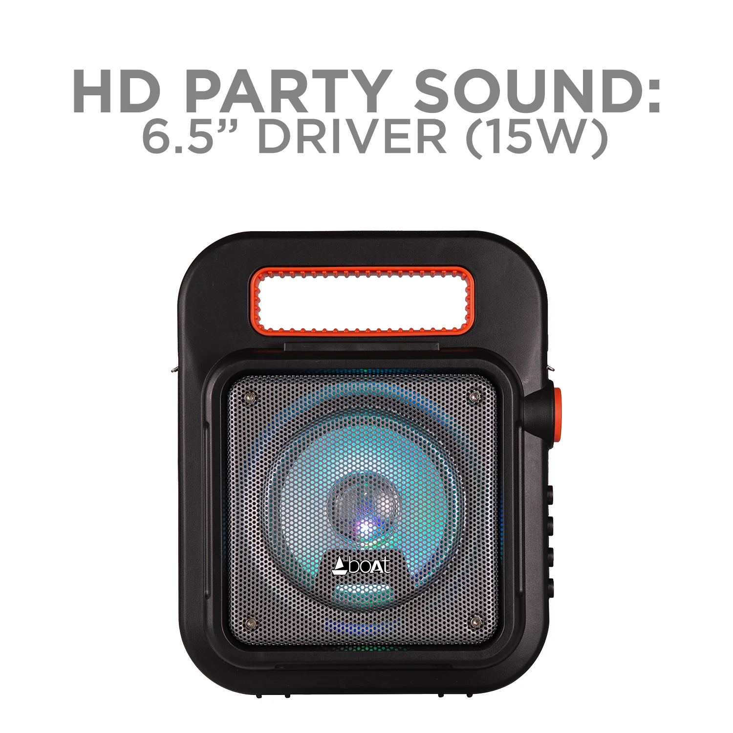 boAt Party Pal 23 | Bluetooth Party Speaker with 15W Sound, Up to 4.5 Hours Playtime, LED Lit, Microphone Jack for Karaoke - Image 3
