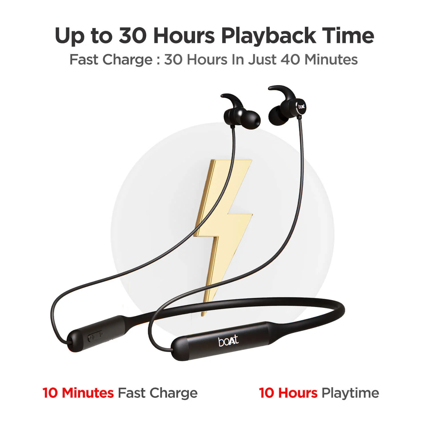 boAt Rockerz 330 | Bluetooth Earphone with Upto 30 Hours Nonstop Audio Bliss, Peerless Metallic Control Panel - Image 6