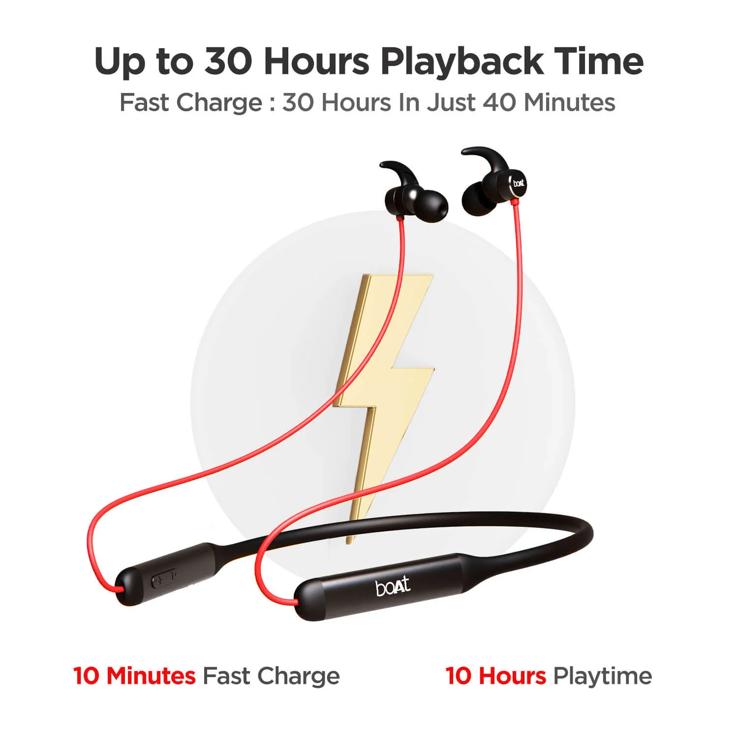 boAt Rockerz 330 | Bluetooth Earphone with Upto 30 Hours Nonstop Audio Bliss, Peerless Metallic Control Panel - Image 9