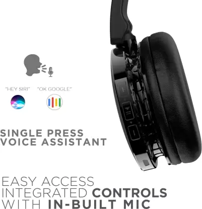 boAt Rockerz 370 | Wireless Headphone with 40mm Dynamic Driver, Bluetooth & AUX Connectivity, Upto 8HRS Playback - Image 4