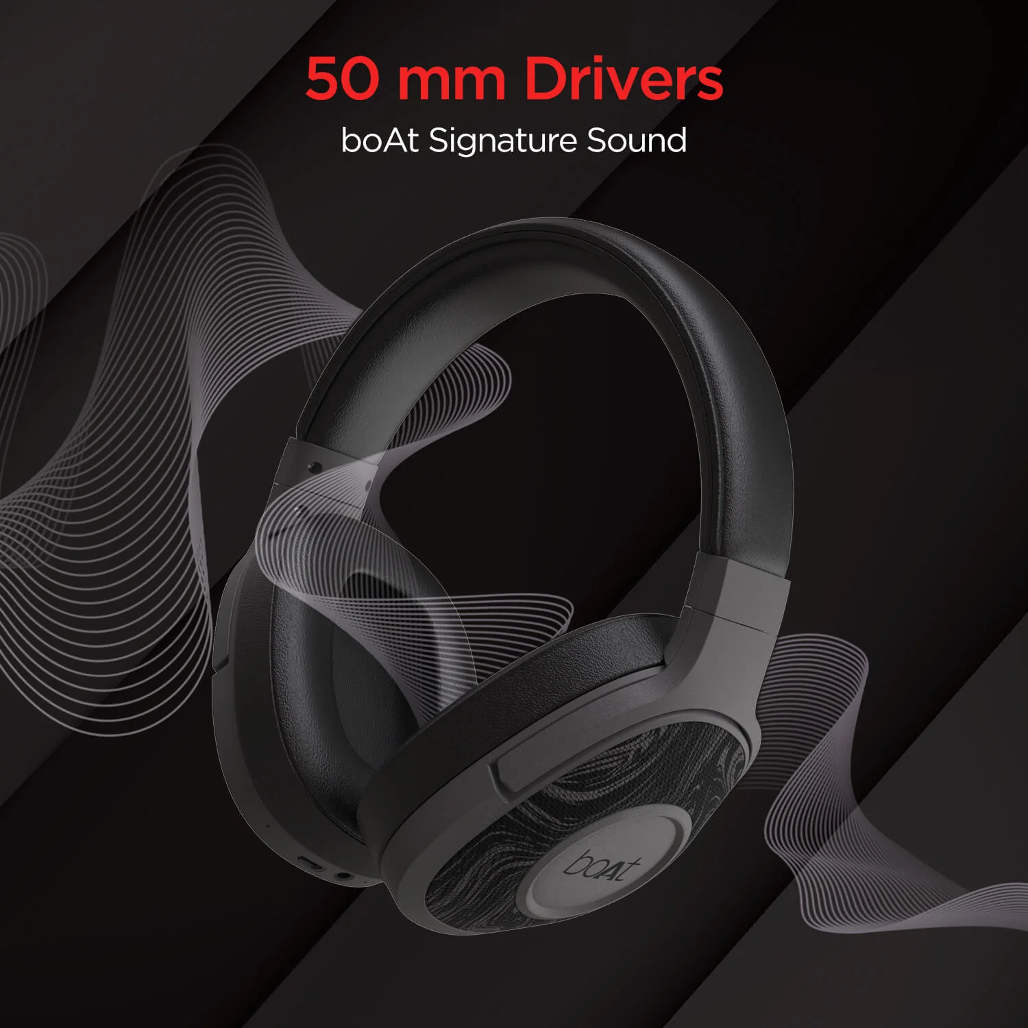 boAt Rockerz 550 | Over Ear Bluetooth Headphones with Upto 20H Playback, 50mm Dynamic Driver, 500mAh Battery - Image 13
