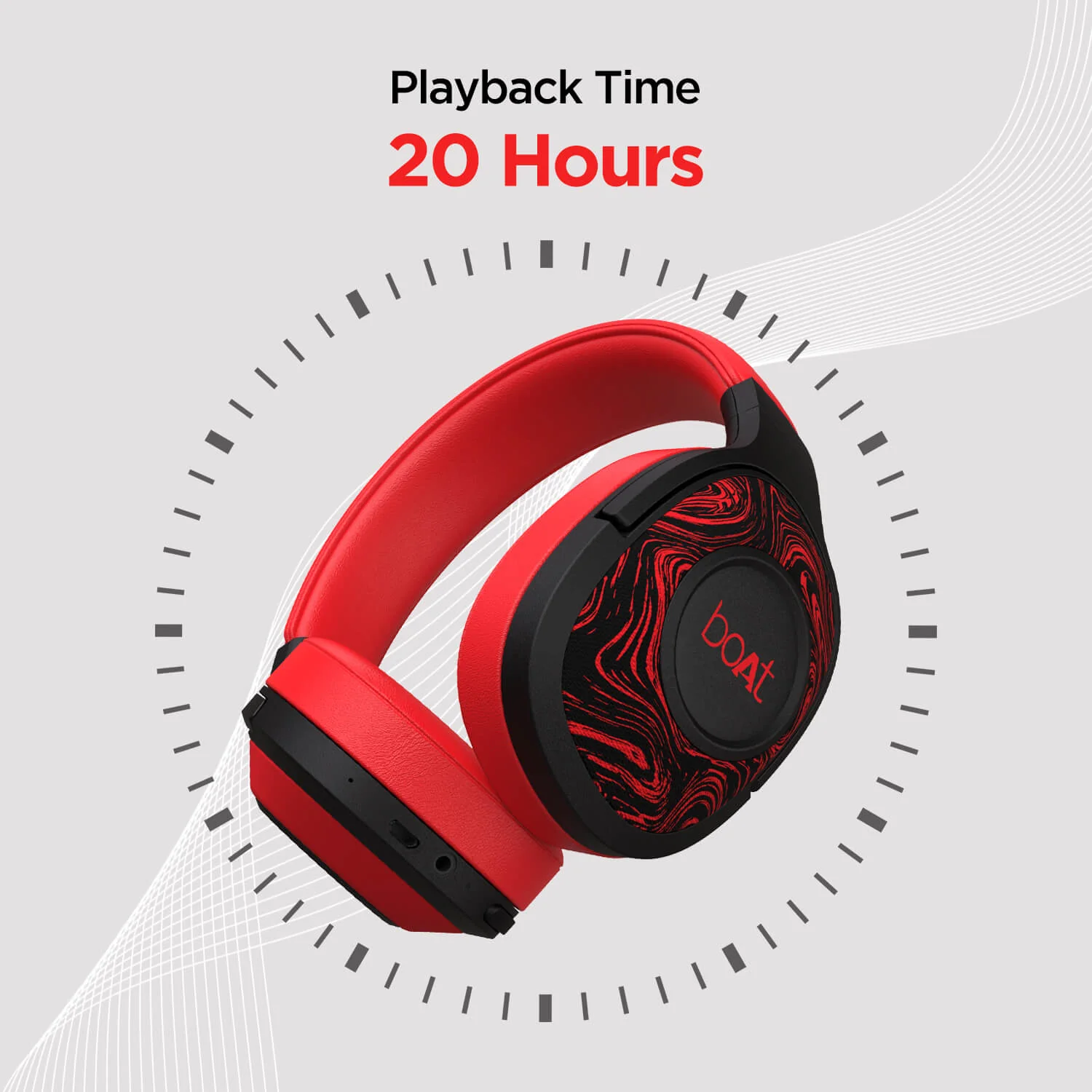 boAt Rockerz 550 | Over Ear Bluetooth Headphones with Upto 20H Playback, 50mm Dynamic Driver, 500mAh Battery - Image 16