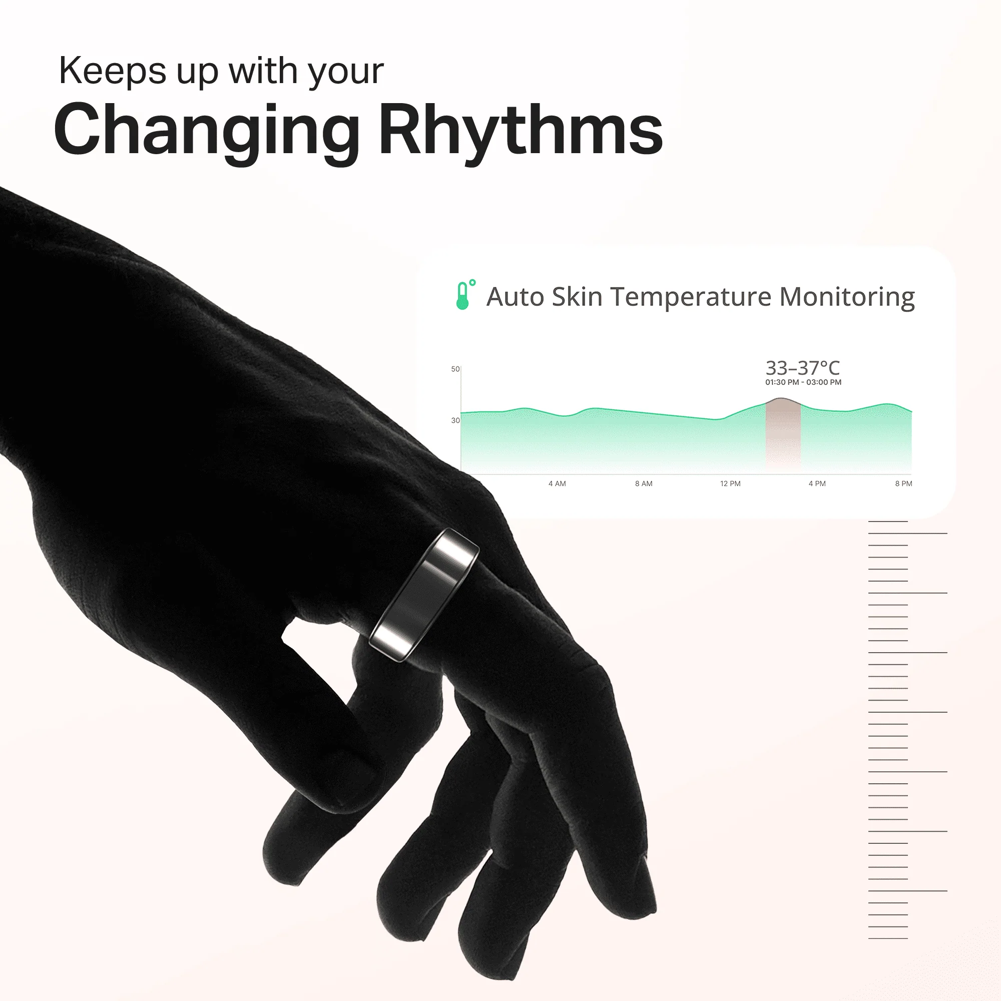 Smart Ring Active Plus | Smart Ring with Health Monitoring, Wireless Charging, Stainless Steel Build - Image 24