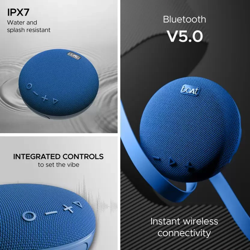 boAt Stone 190 | Wireless Portable Speaker with 52mm Dynamic Driver, Up to 4hrs Nonstop Playback, IPX 6 Water Resistant - Image 35
