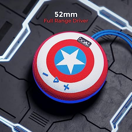 boAt Stone 190 Captain America Marvel Edition | Portable Bluetooth Speaker with 5W RMS Sound, 4 Hours Playback, Bluetooth v5.0 - Image 3