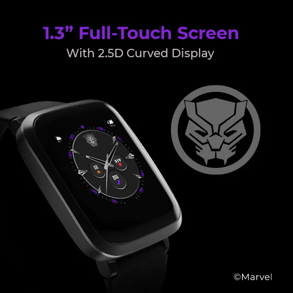 boAt Watch Storm Black Panther Marvel Edition | Smart Watch with 1.3" (3.3 cm) Full Touch Curved Display, Health Monitoring, Daily Activity Tracker - Image 5