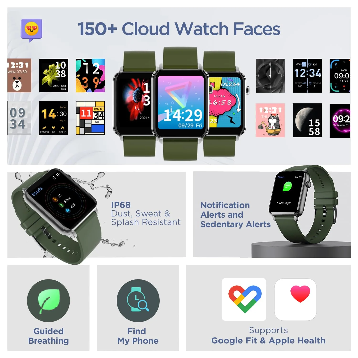 boAt Wave Call | Bluetooth Calling Smartwatch with 1.69" (4.29 cm) HD Curved Display, 150+ Watch Faces, Heart Rate & SPO2 Monitoring - Image 24