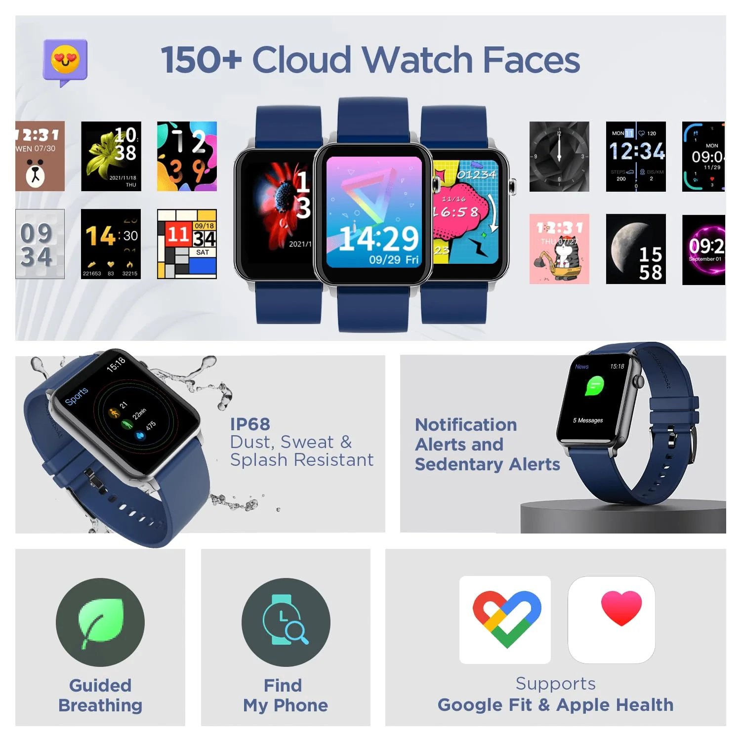 boAt Wave Call | Bluetooth Calling Smartwatch with 1.69" (4.29 cm) HD Curved Display, 150+ Watch Faces, Heart Rate & SPO2 Monitoring - Image 16