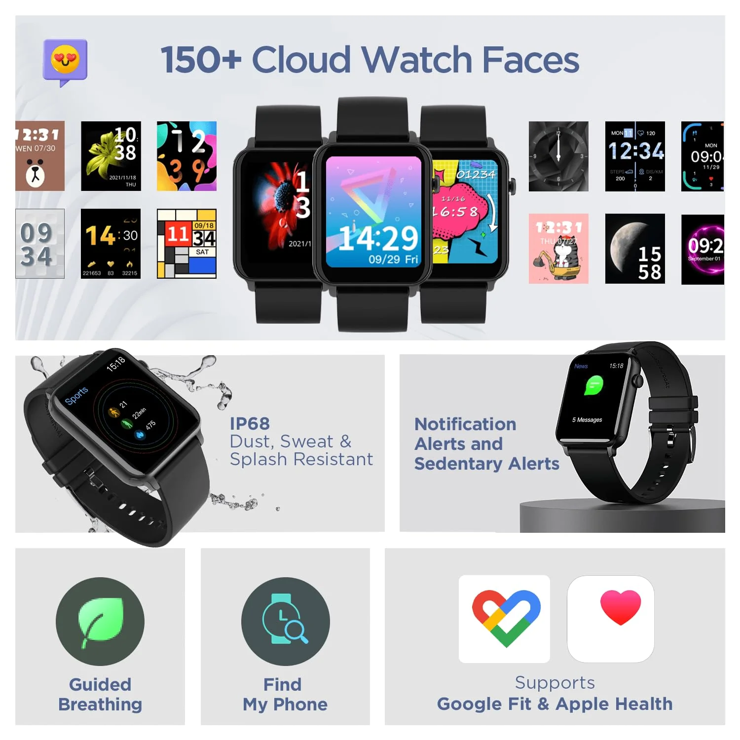 boAt Wave Call | Bluetooth Calling Smartwatch with 1.69" (4.29 cm) HD Curved Display, 150+ Watch Faces, Heart Rate & SPO2 Monitoring - Image 8