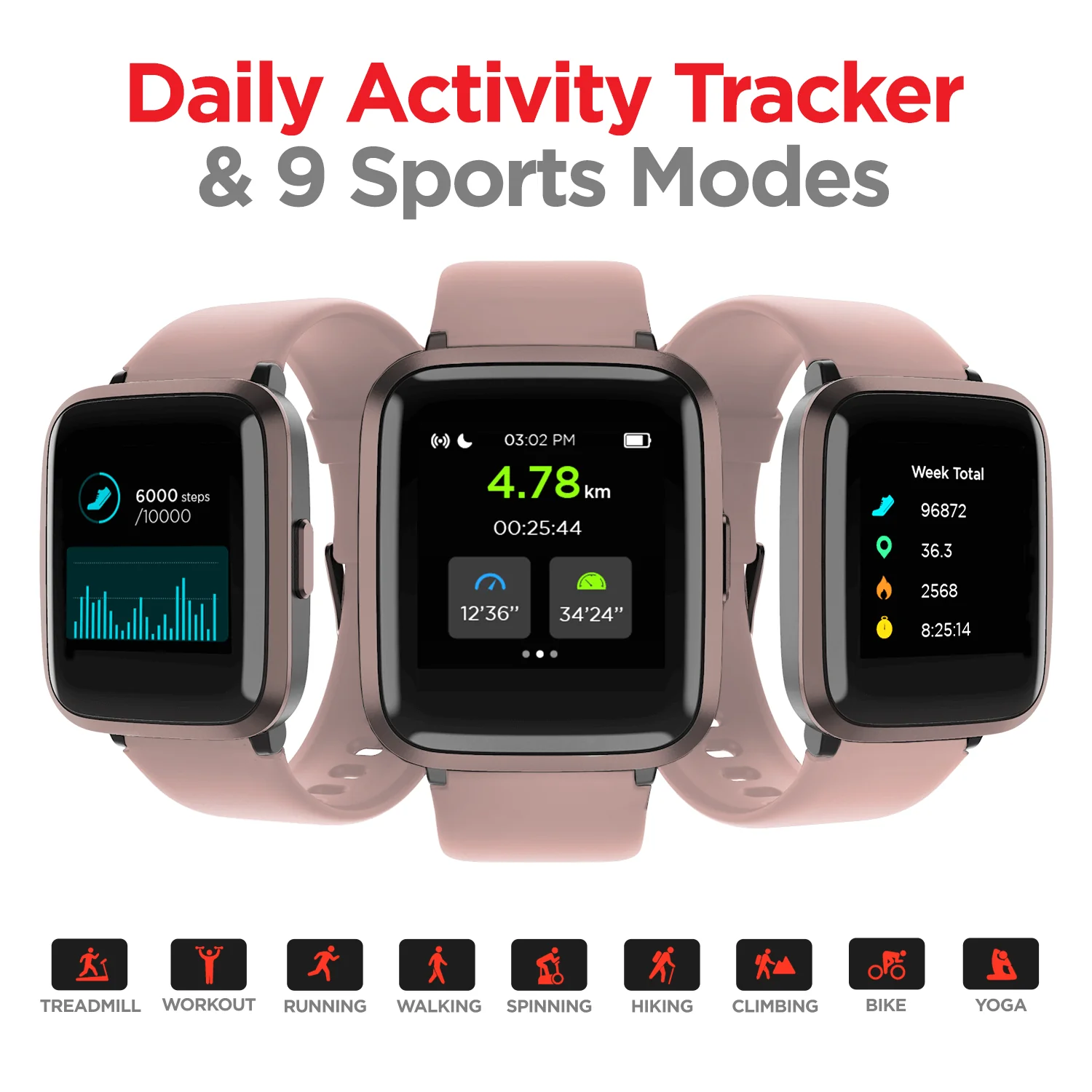 boAt Storm RTL | Fitness & Activity Tracker Smart Watch with 1.29" (3.3 cm) Curved Color Display, SpO2 Sensor and 8 Active Sports Mode - Image 19