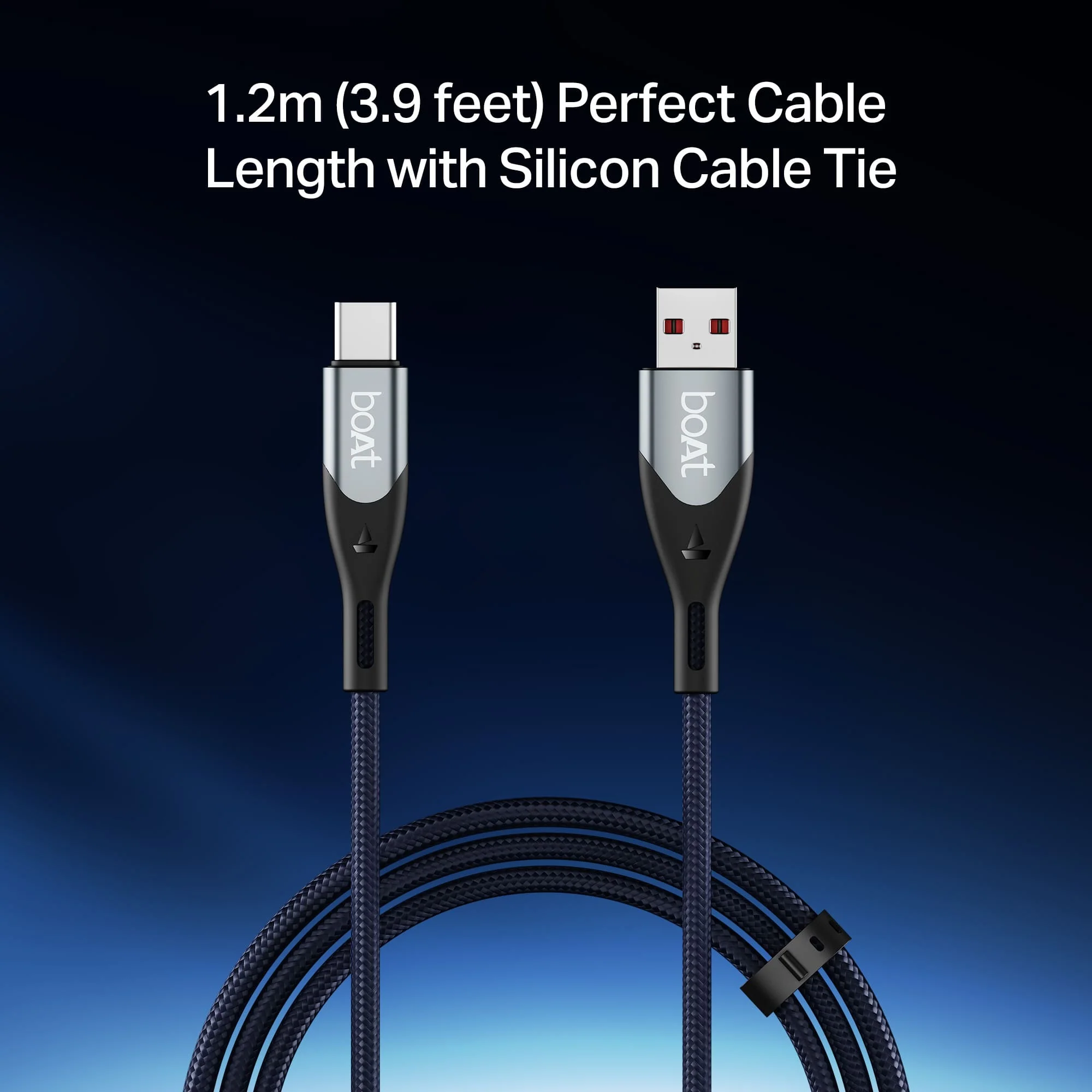 boAt Type A to C 65W Cable | Fast Charging Cable with 65W Output, 480 Mbps Data Sync & Nylon Braided Skin - Image 10