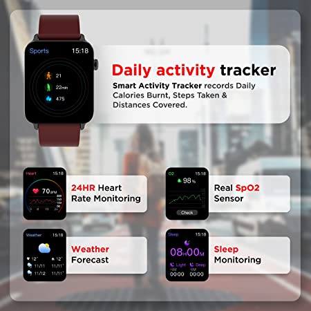 boAt Wave Lite | Smartwatch with 1.69" (4.29 cm) HD Display, Health Monitors, 100+ Watch Faces, 10 Active Sports Modes - Image 8