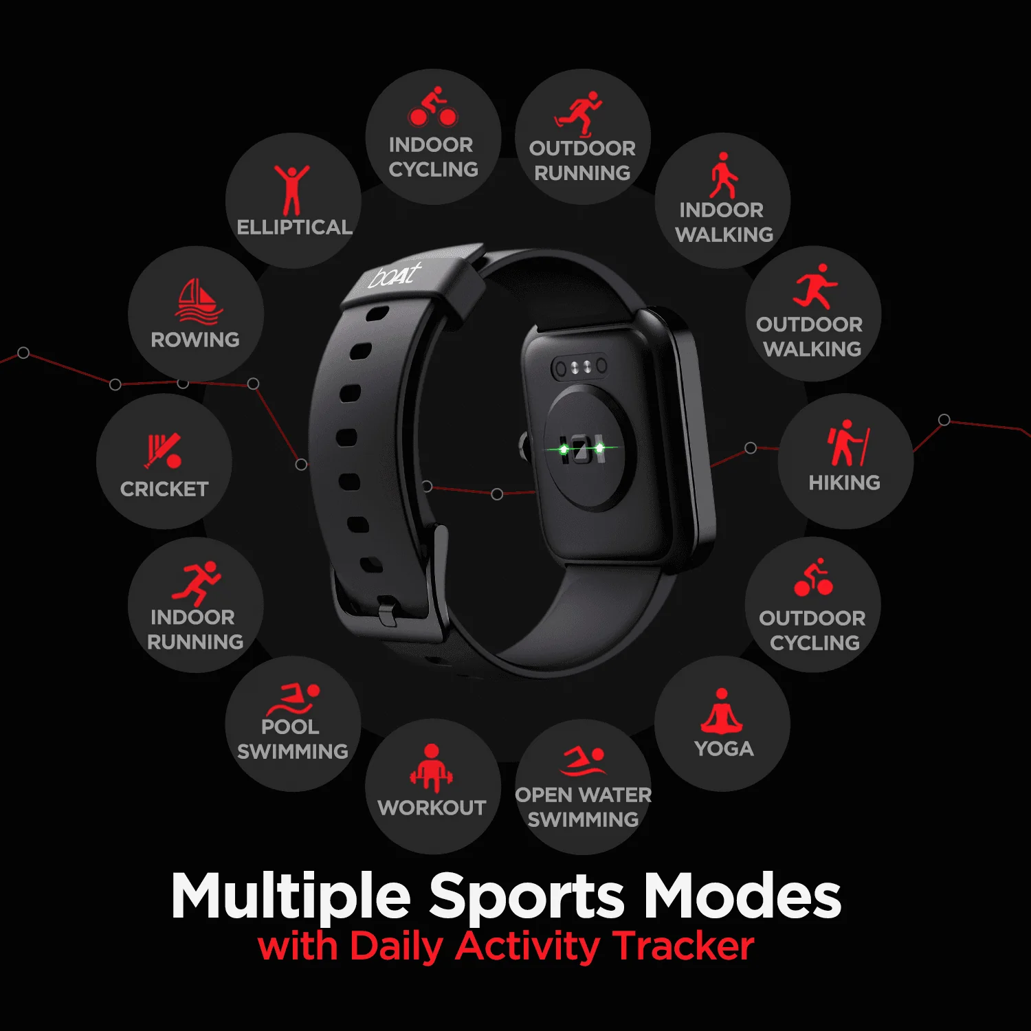 boAt Xtend‌ | Built-in Alexa, 1.69” (4.29 cm) Big Square Display, 14 Sports Modes, 15 Watch Faces - Image 21