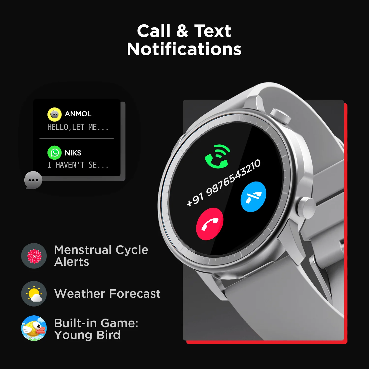 boAt Watch Zenit | Premium Smartwatch with Bluetooth Calling, In-Built Game, Cloud & Custom Watch Faces - Image 13