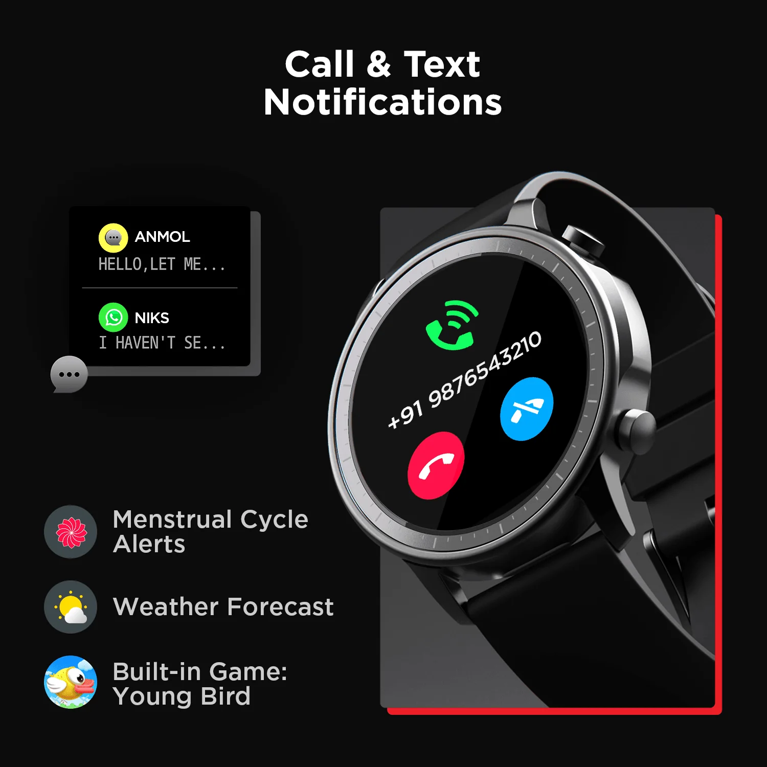 boAt Watch Zenit | Premium Smartwatch with Bluetooth Calling, In-Built Game, Cloud & Custom Watch Faces - Image 5