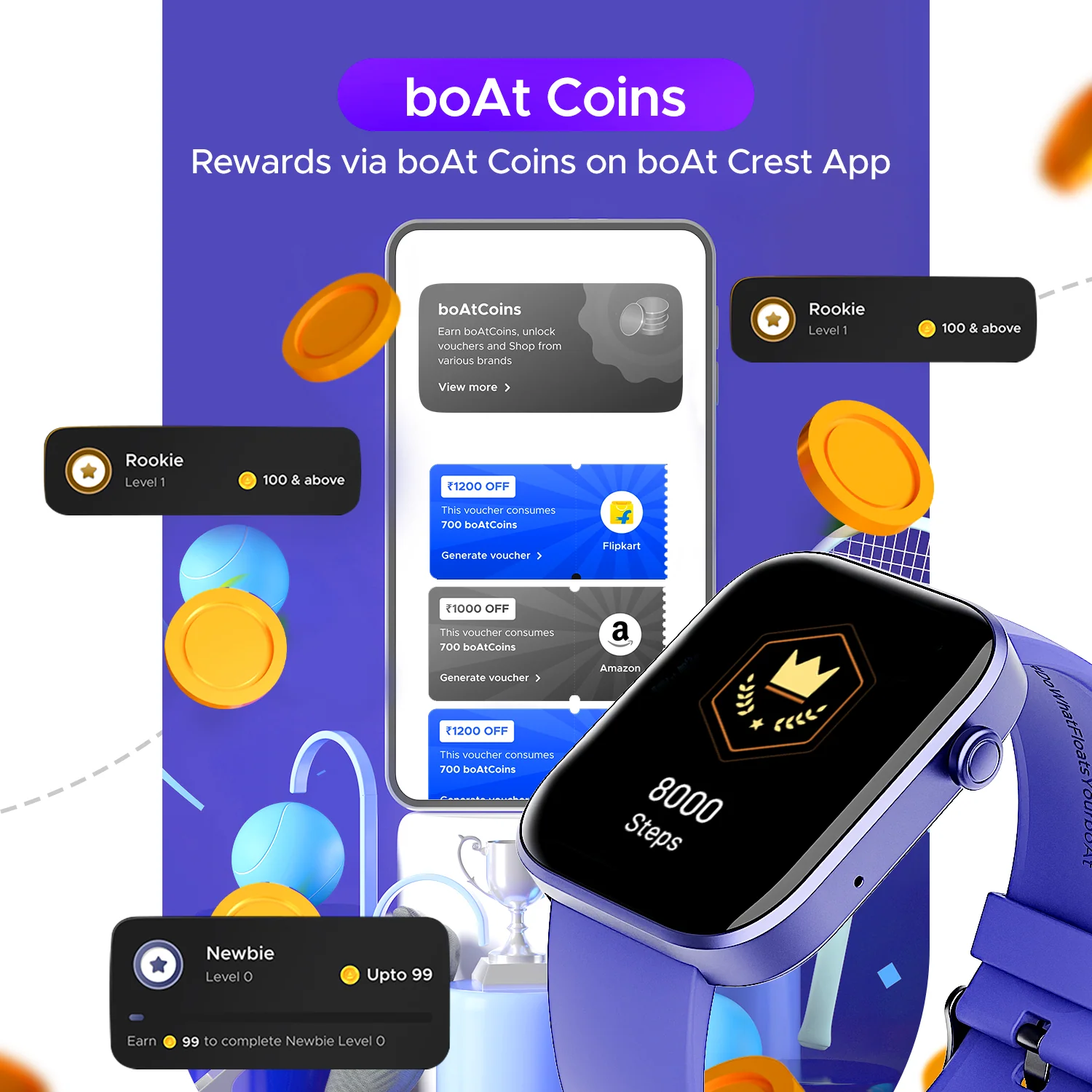 boAt Wave Call 2 | Smartwatch with Bluetooth Calling, 1.83" (4.64cm) HD Display, 700+ Active Modes, 1000+ Watch Faces, Crest OS+ - Image 19