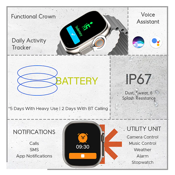 boAt Wave Elevate | Smartwatch with 1.96" (4.97cm) HD Display, BT Calling, 100+ Sports Modes, 15 Days Battery, Premium Metal Body - Image 20